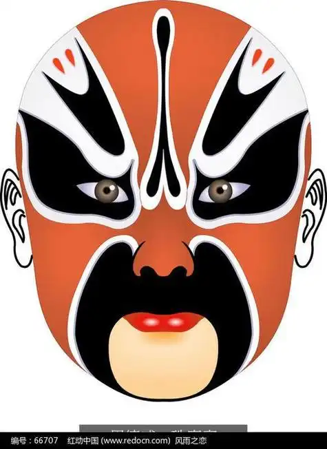 京剧生旦净丑脸谱简笔画