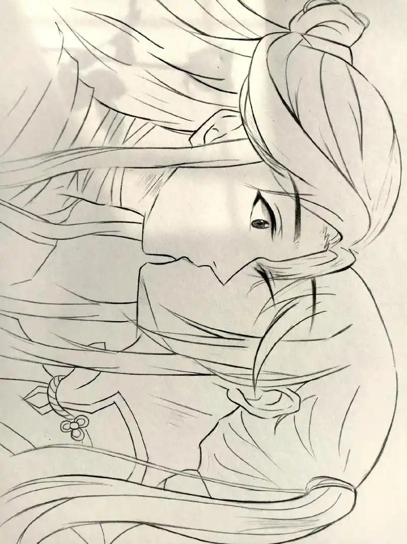 手绘临摹 #简笔画详细教程 #天官赐福花城谢怜 "如果你的 - 抖音