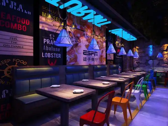 坐标:山东省滨州市项目名称:徒手餐厅设计单位:青岛博尔尼设计设计