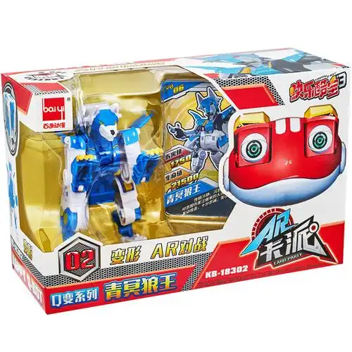 快乐酷宝3玩具 赤焰蛙宝酷跑乐乐小宝蛙王变形机器人男孩青冥狼王 6寸