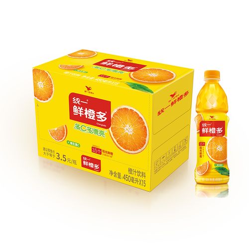 统一鲜橙多果汁饮料整箱装-芸信供应链