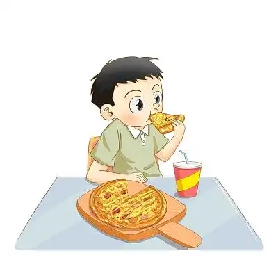 吃东西的人图片