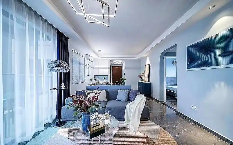 "雾霾蓝"轻奢样板房