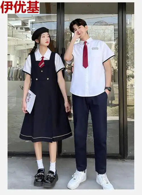 夏季女生裙子毕业照班服套装高中初三高三学生合唱服学