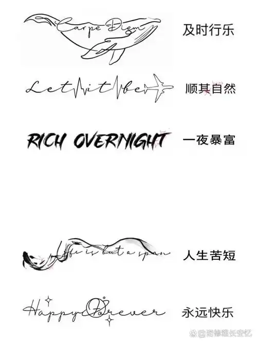 97想要英文短句纹身的看过来96