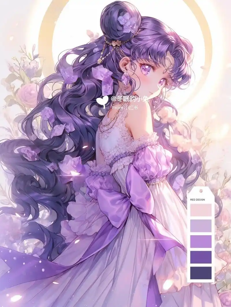 美少女战士壁纸|紫色迷梦露娜专辑 有人还记得小黑猫露娜变成人的样子