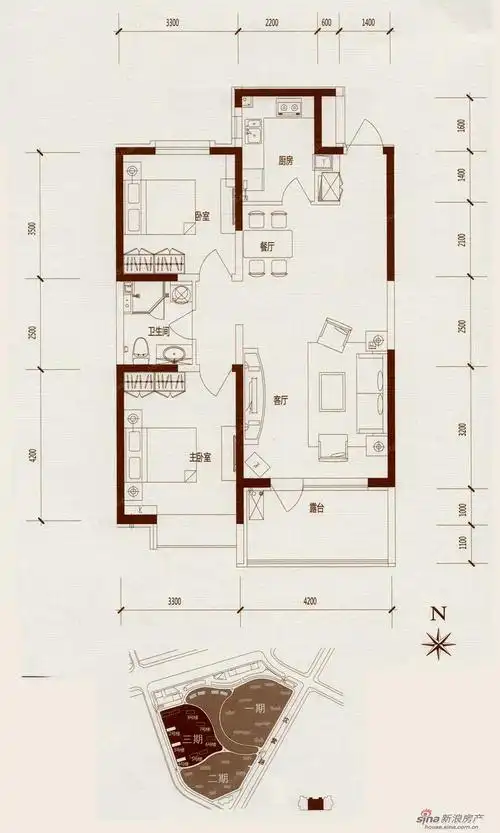 【效果图已出】100平米两室两厅户型,美式风格建议