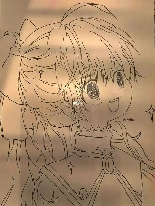 简笔画某天成为公主希娅