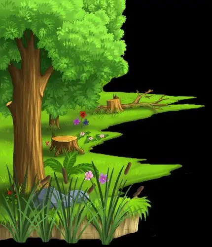 卡通森林背景图片