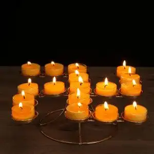 佛教用品卍字十七17盏酥油灯座供佛万字灯架座灭罪灯烛台