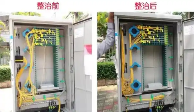 弱电人的日常工作之光交接箱跳纤.