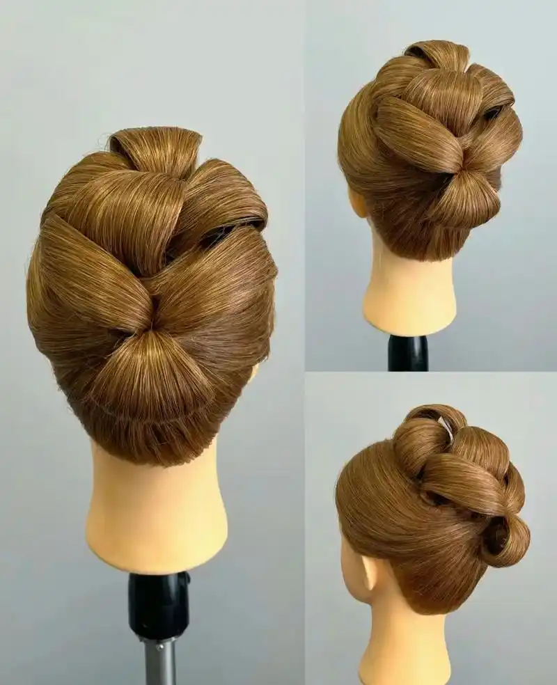 中式秀禾新娘盘发教程.一款简单易学,发型饱满的新娘盘发,简约 - 抖音