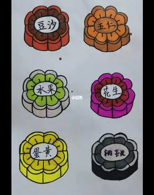 中秋月饼月饼简笔画