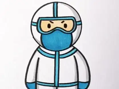 教你用一个o和一个h画抗疫英雄#简笔画 #画画教程 #儿童简笔画