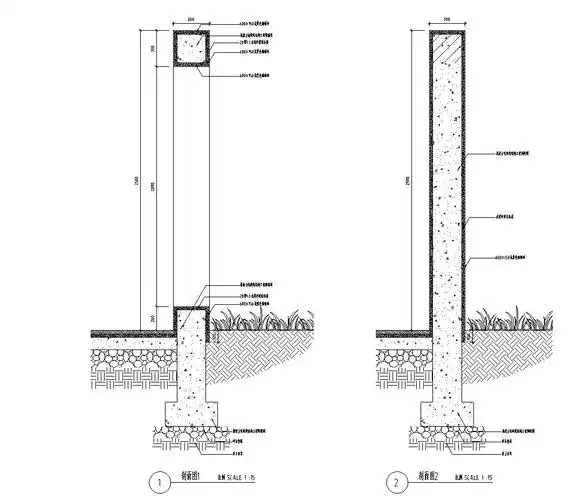特色景观墙节点详图 ——知名景观公司景观