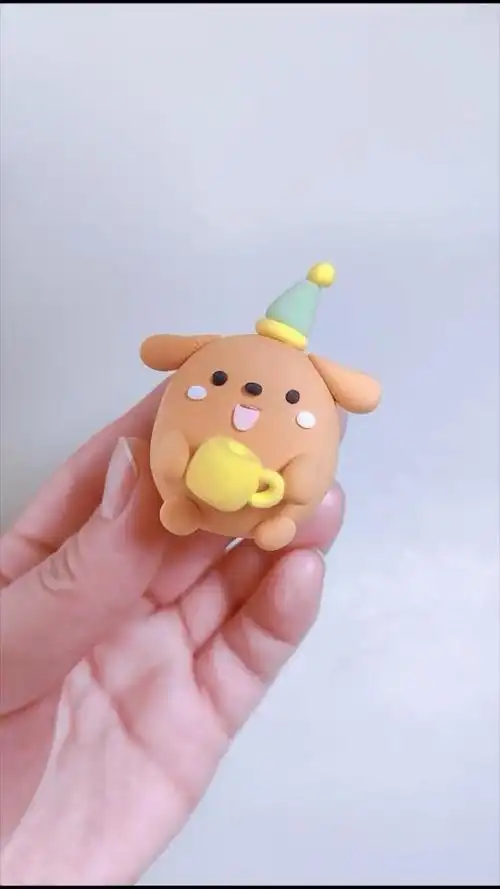 今天捏一只萌萌哒小狗狗吧~超轻粘土狗狗教程来啦,快来试一试吧-度小