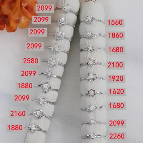 小钻戒批发南非天然10分钻石戒指女时尚满天星款18k金镶钻戒指环