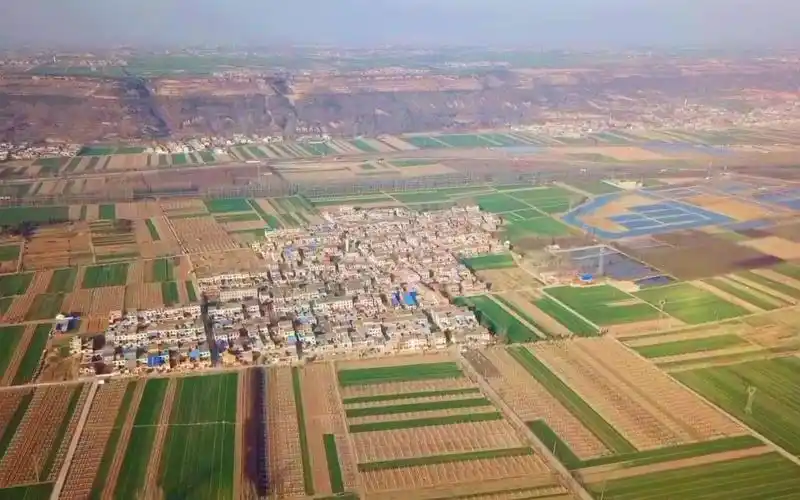 航拍八百里秦川的陕西关中平原,这里是中华民族的发祥地之一
