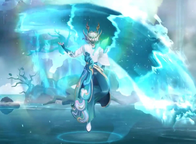 诸葛亮牛年皮肤时雨天司特效亮相大招水龙弹特效帅炸武陵仙君突然不香