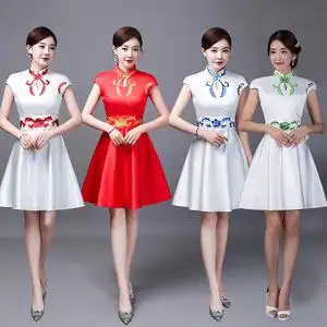 8880人付款淘宝新款学生合唱演出服礼仪服装迎宾小姐颁奖旗袍中国风