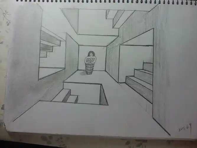 第二十二课 一点透视画房间