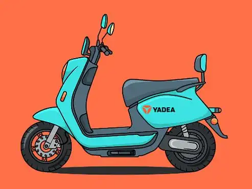 ai illustrator 板绘雅迪电动车