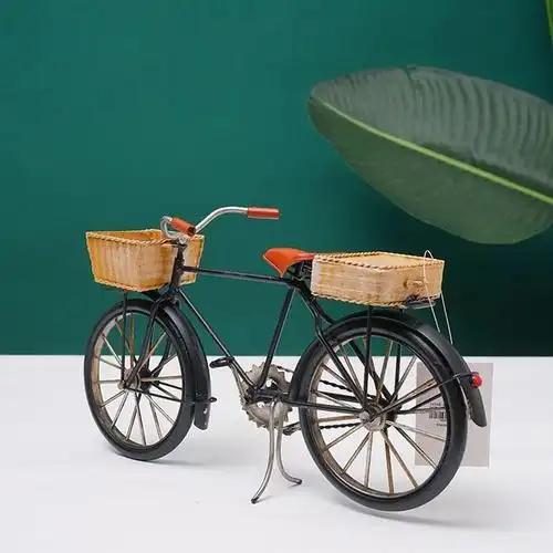 老式二八大杠自行车摆件模型精致复古小物件80年代感怀旧装饰品