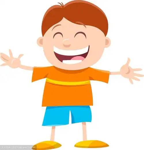 快乐的小男孩卡通人物