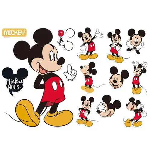 米老鼠米奇米妮贴纸迪士尼卡通儿童卧室墙壁壁纸软装墙贴