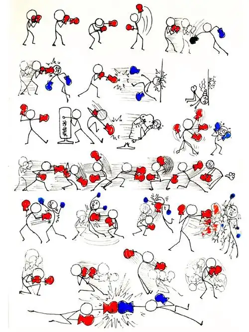 火柴人拳击打斗功夫武术格斗教程