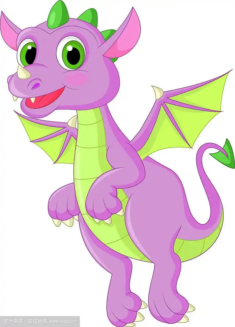 可爱的飞龙卡通