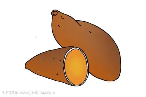 地瓜简笔画拔丝地瓜简笔画