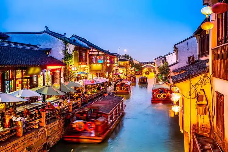 苏州山塘街夜景_高清图片_全景视觉