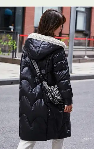 【品牌特卖】官方冬装加厚羽绒服女中长款2020新款韩版时尚宽松连帽白