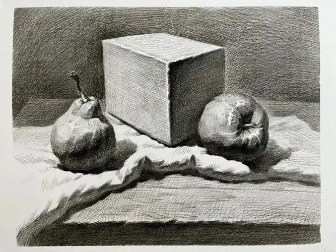 素描石膏几何体  #静物素描  #素描  #素描画