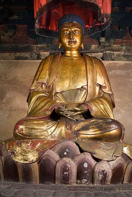 云峰寺空王佛殿空王佛包骨真身_图片素材