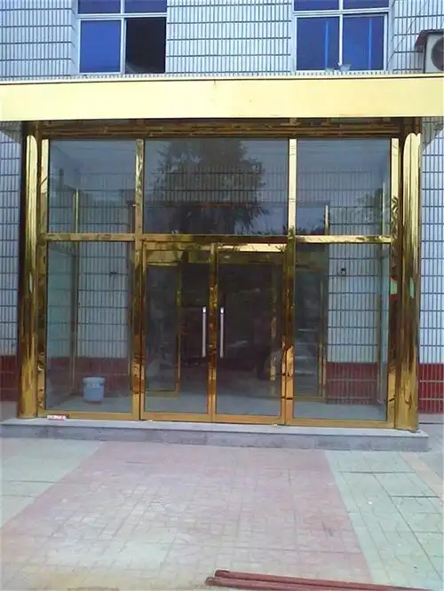 不锈钢玻璃门 门头