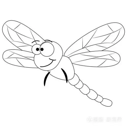 无色滑稽卡通蜻蜓