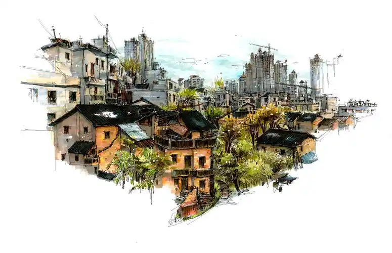 马克笔 风景速写(3)