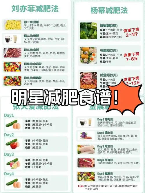 明星减肥食谱来了