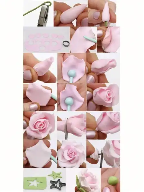 分享节日主题教师节粘土玫瑰花手工