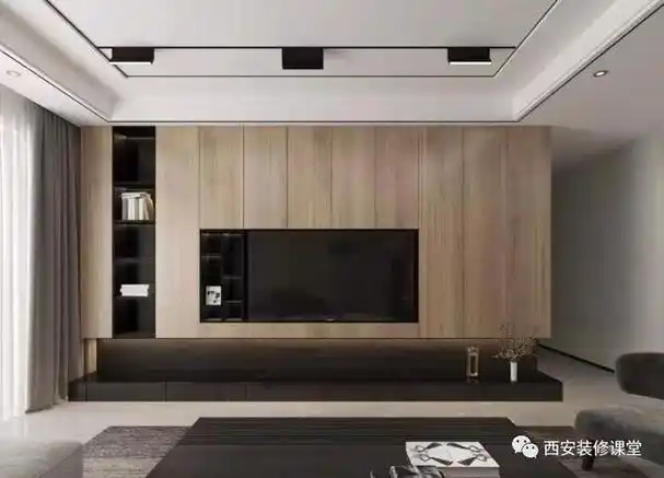 电视背景墙 柜子(电视背景墙柜子效果图现代简约)-天晟网