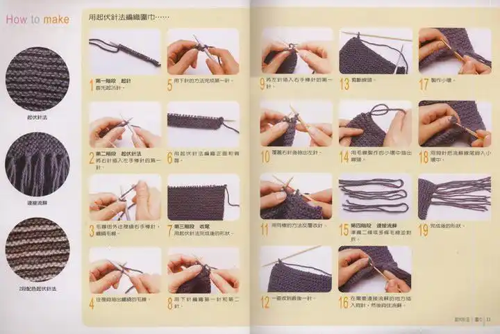 披肩围巾帽子(棒针)