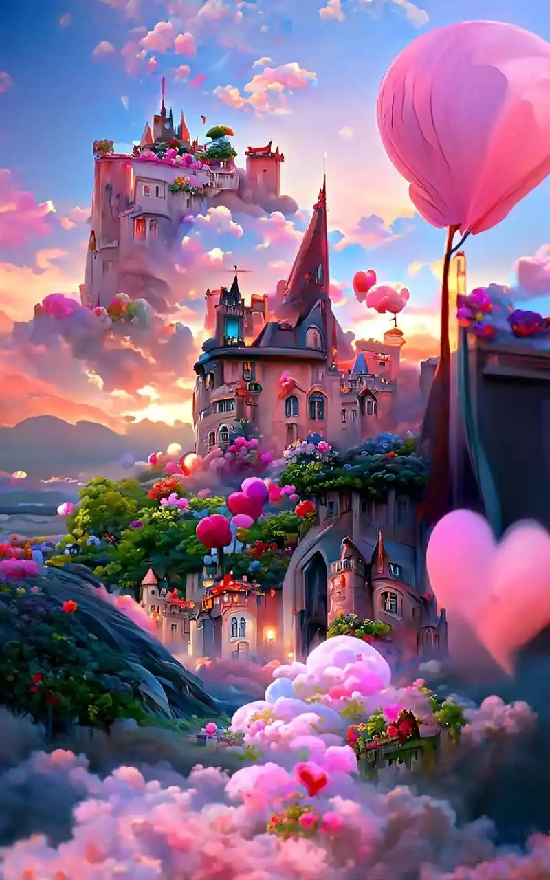 美丽的空中城堡富有浪漫与幻想