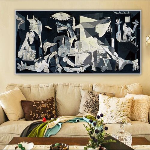 毕加索格尔尼卡无框画沙发背景墙装饰画客厅装饰画挂画壁画墙画