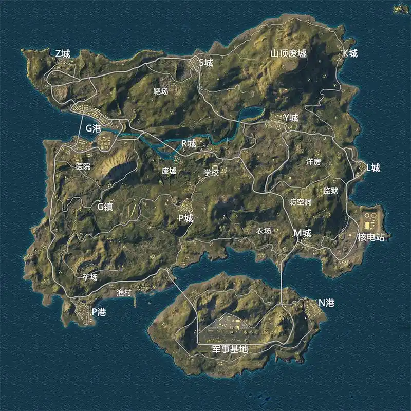 刺激战场地图长什么样子?刺激战场地图详解