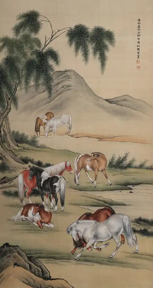 马晋-八骏图作品成交价:流拍,马晋作品拍卖成交记录,四川灏瀚2017年