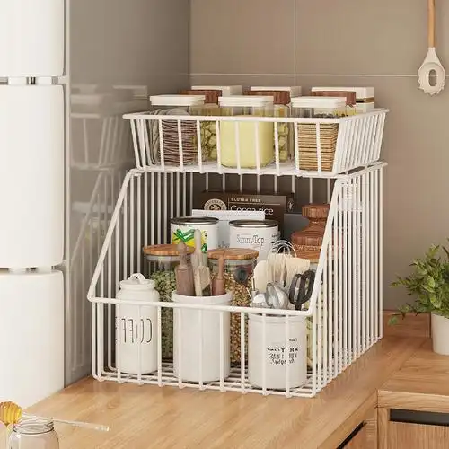 闪电客厨房置物架橱柜分层多功能调味厨具多层收纳架家用调味料用品