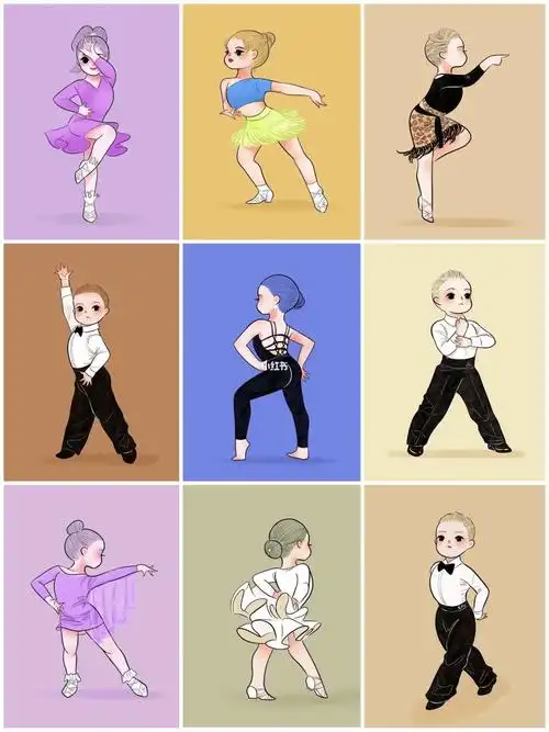 原创插画拉丁舞肉肉约画图