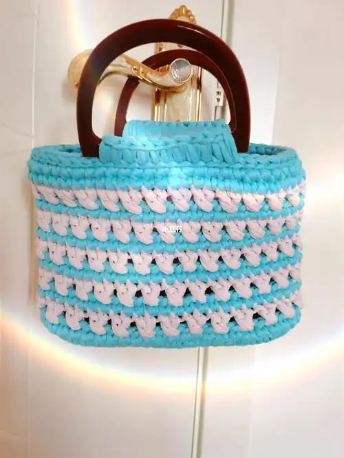 钩织日常布条线包包